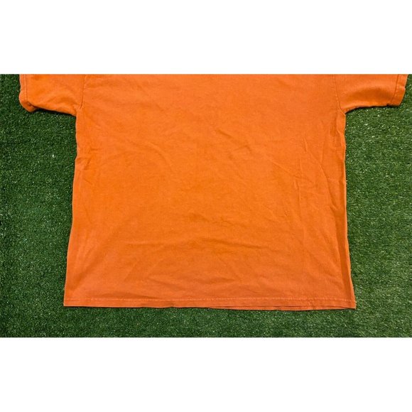 Retro Y2K Texas UT Longhorns arch tackle twill t-shirt large orange Hook em - Picture 10 of 11